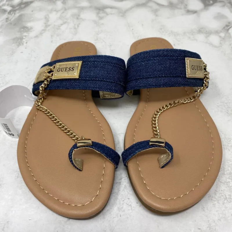 GUESS WOMEN'S SANDALS denim beige 6 made by Guess