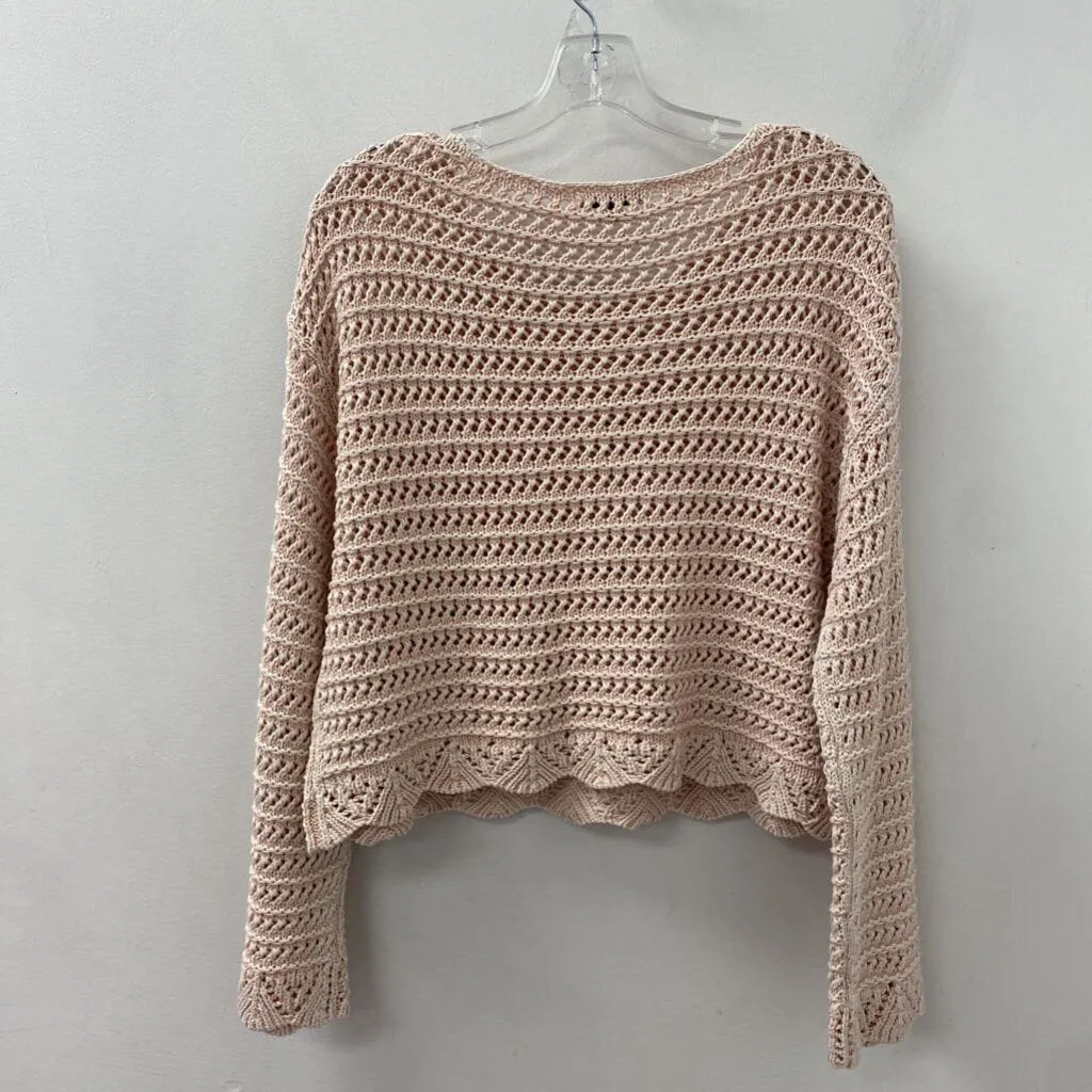 AMERICAN EAGLE WOMEN'S SWEATER pink white stripe L sold by The Comeback product image thumbnail 2