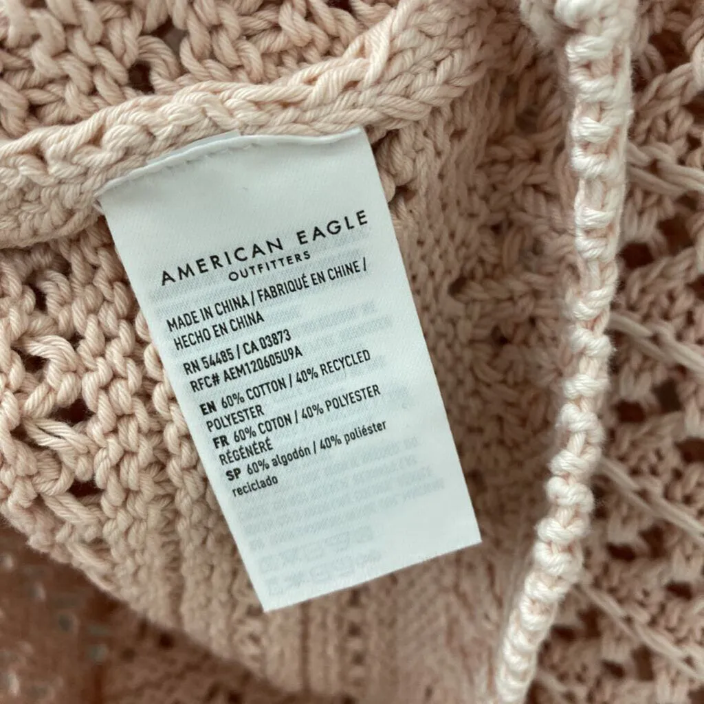 AMERICAN EAGLE WOMEN'S SWEATER pink white stripe L sold by The Comeback product image thumbnail 3