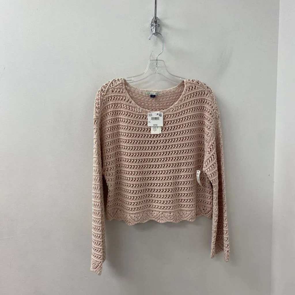AMERICAN EAGLE WOMEN'S SWEATER pink white stripe L sold by The Comeback