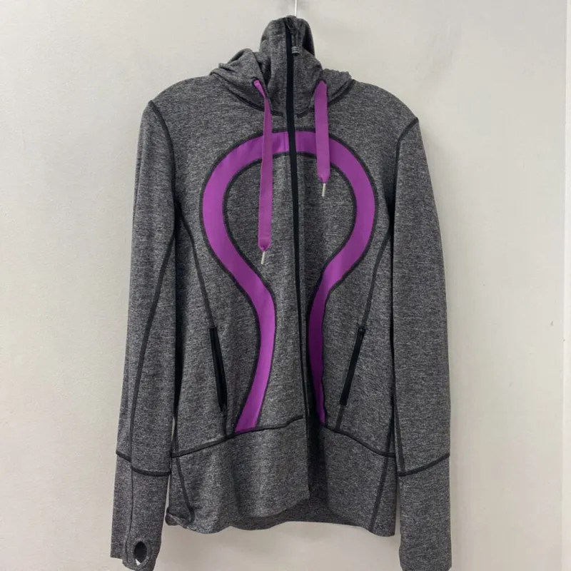 LULULEMON WOMEN'S ACTIVE TOP grey heather, magenta 12 made by Lululemon