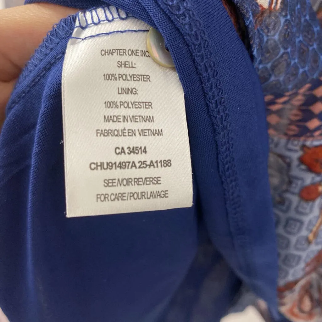 WOMEN'S BLOUSE/SHIRT blue pink print L sold by The Comeback product image thumbnail 3