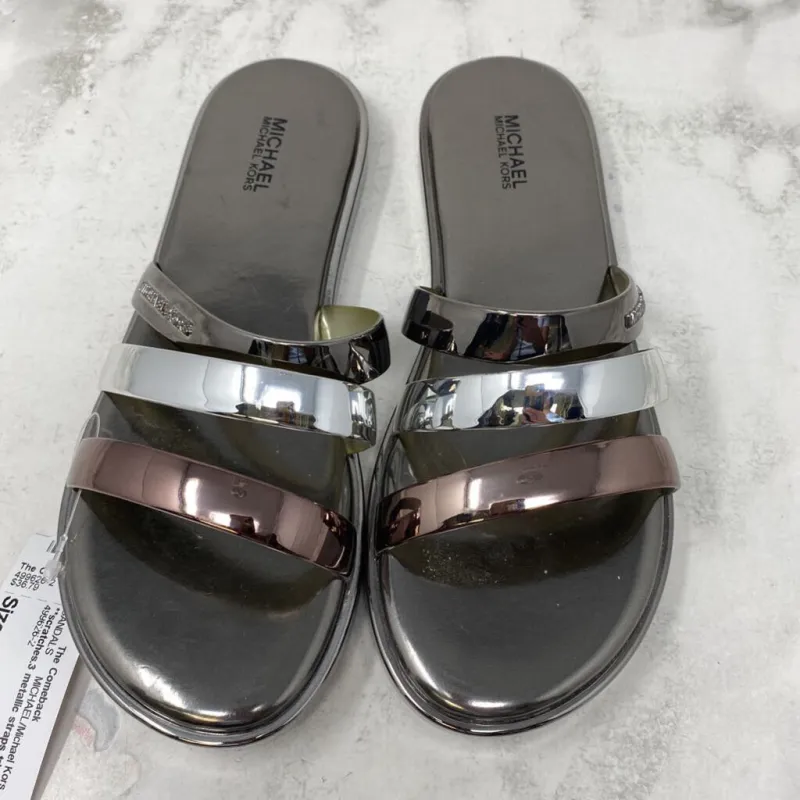 MICHAEL/Michael Kors WOMEN'S SANDALS tri tone metallic 7 made by The Comeback