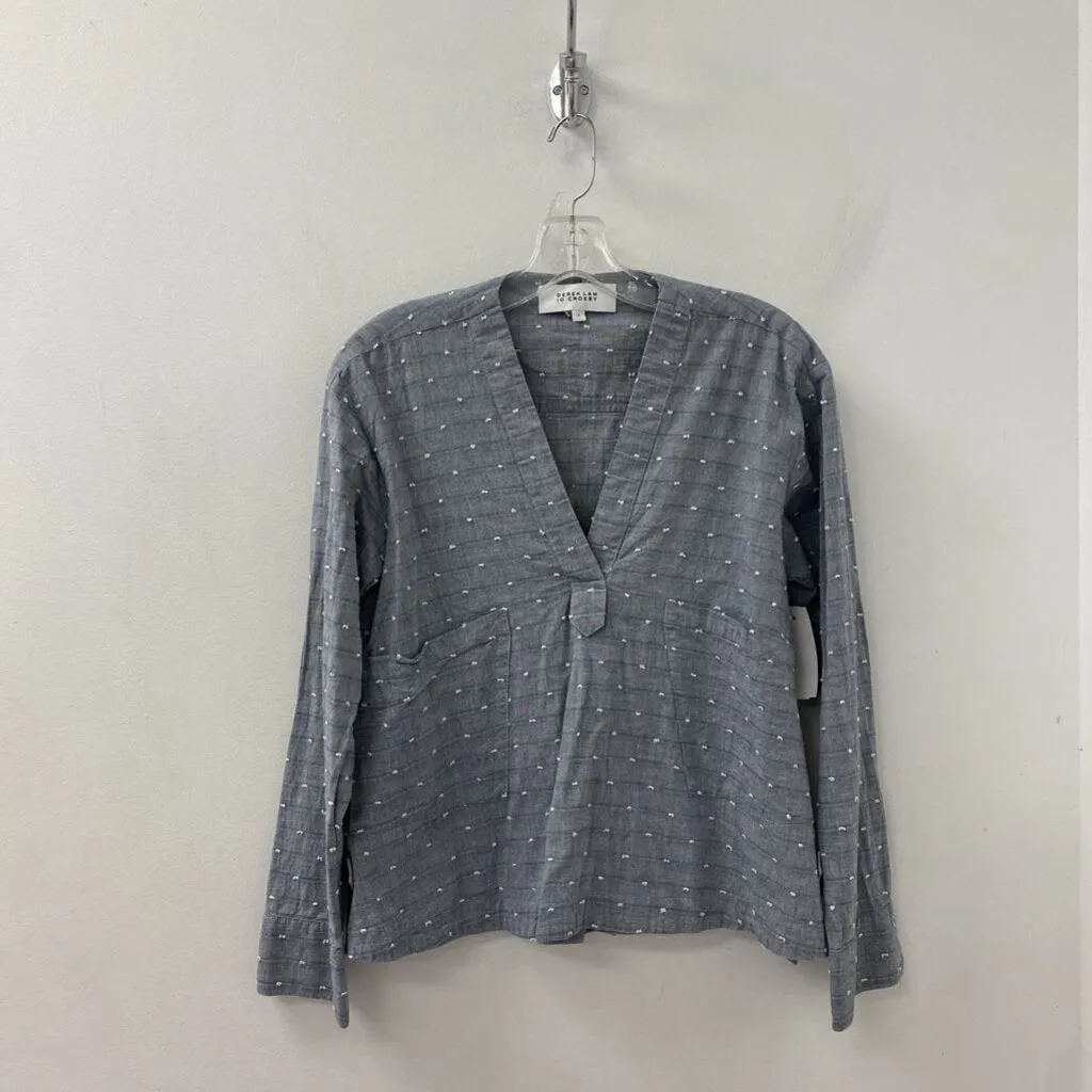 DEREK LAM 10 CROSBY WOMEN'S BLOUSE/SHIRT blue 8 sold by The Comeback