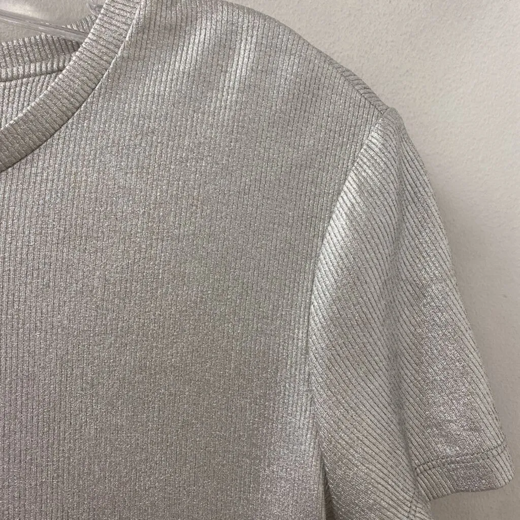 ZARA WOMEN'S T-SHIRT silver M sold by The Comeback product image thumbnail 2