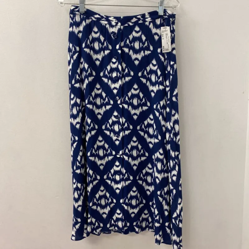 TALBOTS WOMEN'S SKIRT navy white 8 made by Talbots
