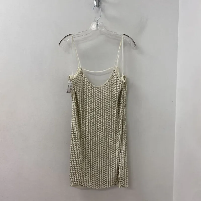 PARKER WOMEN'S DRESS ivory silver L made by Parker