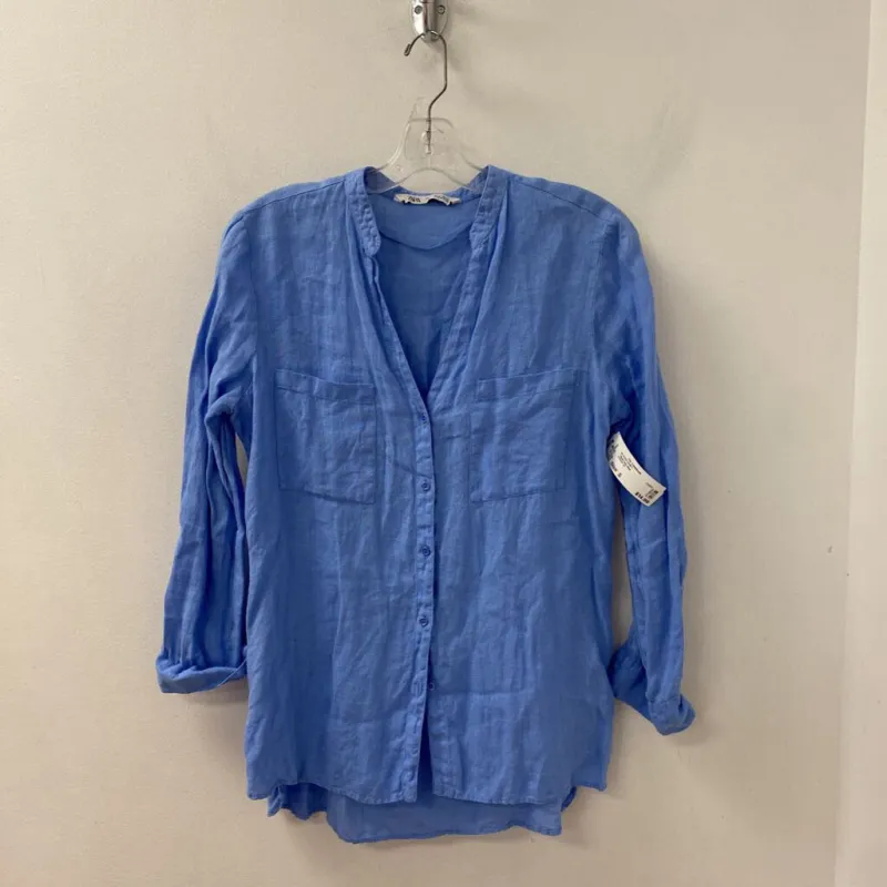 ZARA WOMEN'S BLOUSE/SHIRT blue S made by Zara