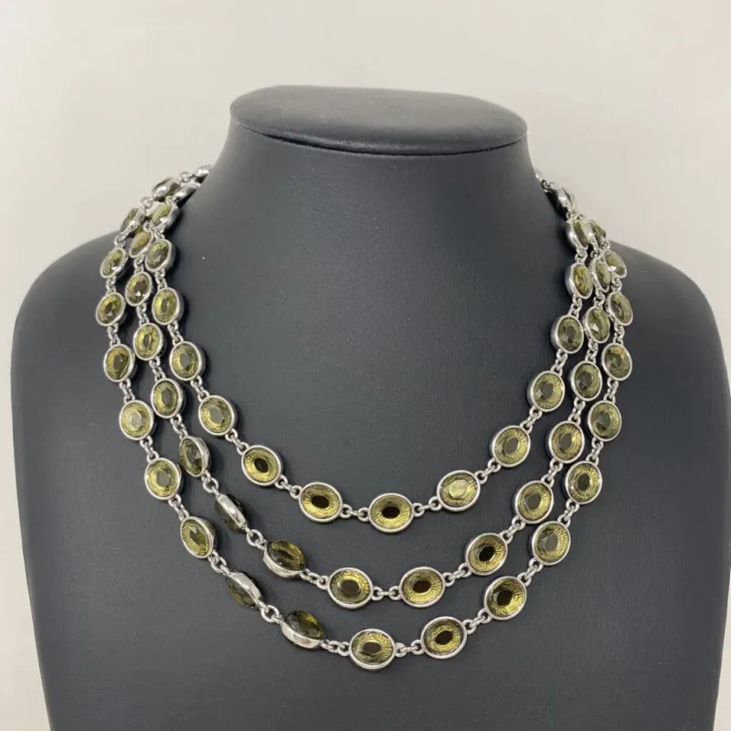Banana Republic WOMEN'S NECKLACE silver olive made by Banana Republic