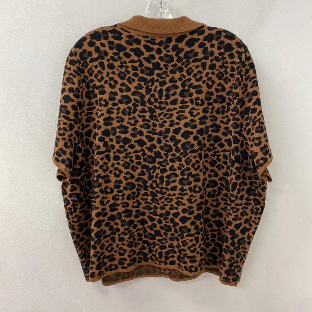 ADDITION ELLE WOMEN'S PLUS TOP brown blackleopard print 2X sold by The Comeback product image thumbnail 2