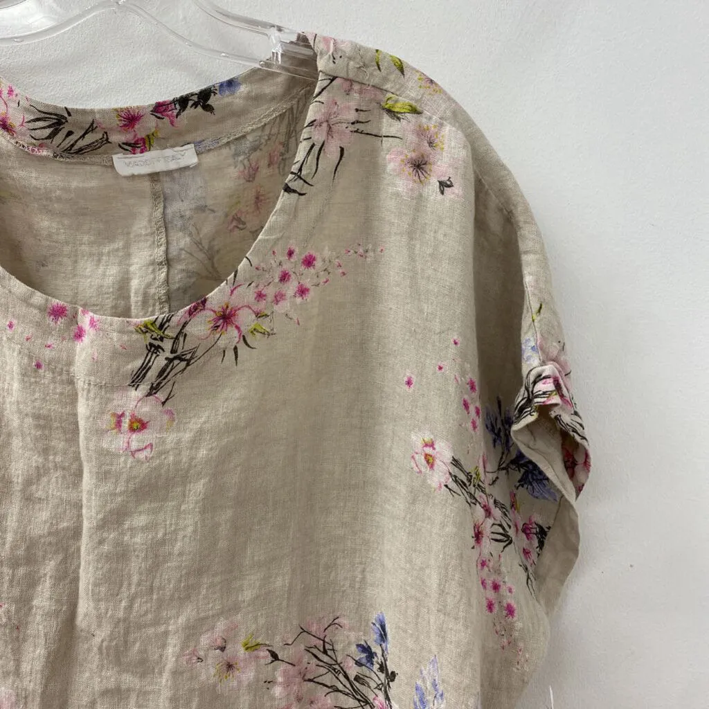made in Italy WOMEN'S BLOUSE/SHIRT beige multi floral L sold by The Comeback product image thumbnail 2