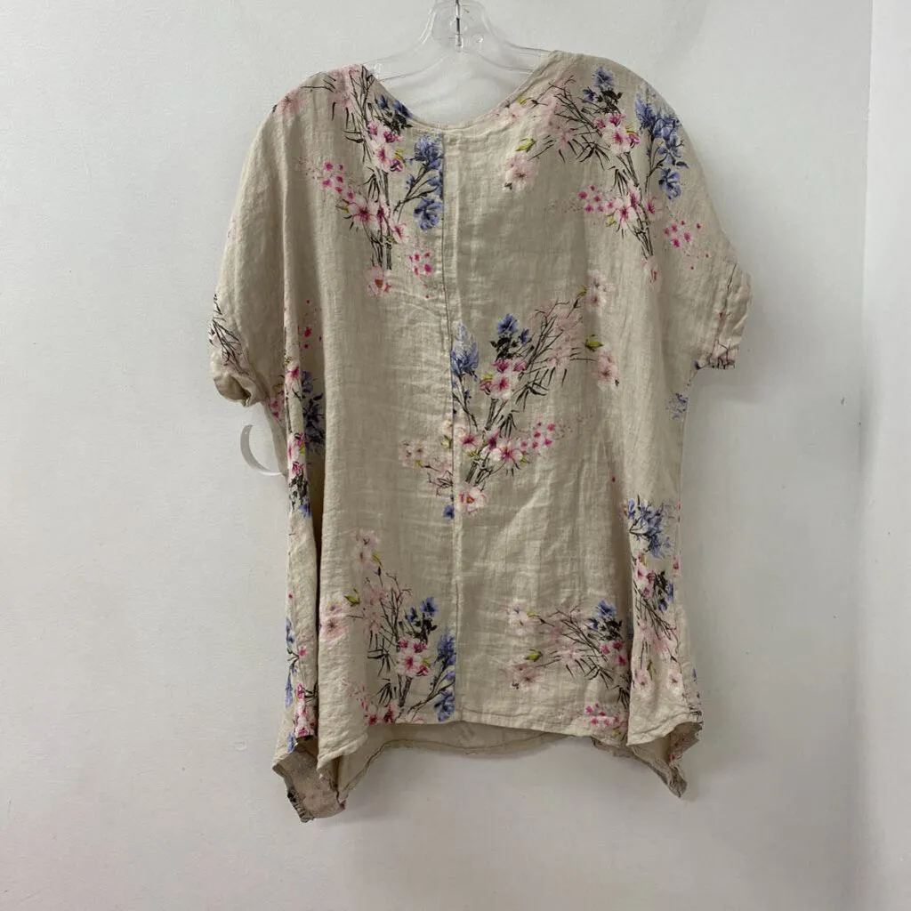 made in Italy WOMEN'S BLOUSE/SHIRT beige multi floral L sold by The Comeback product image thumbnail 3