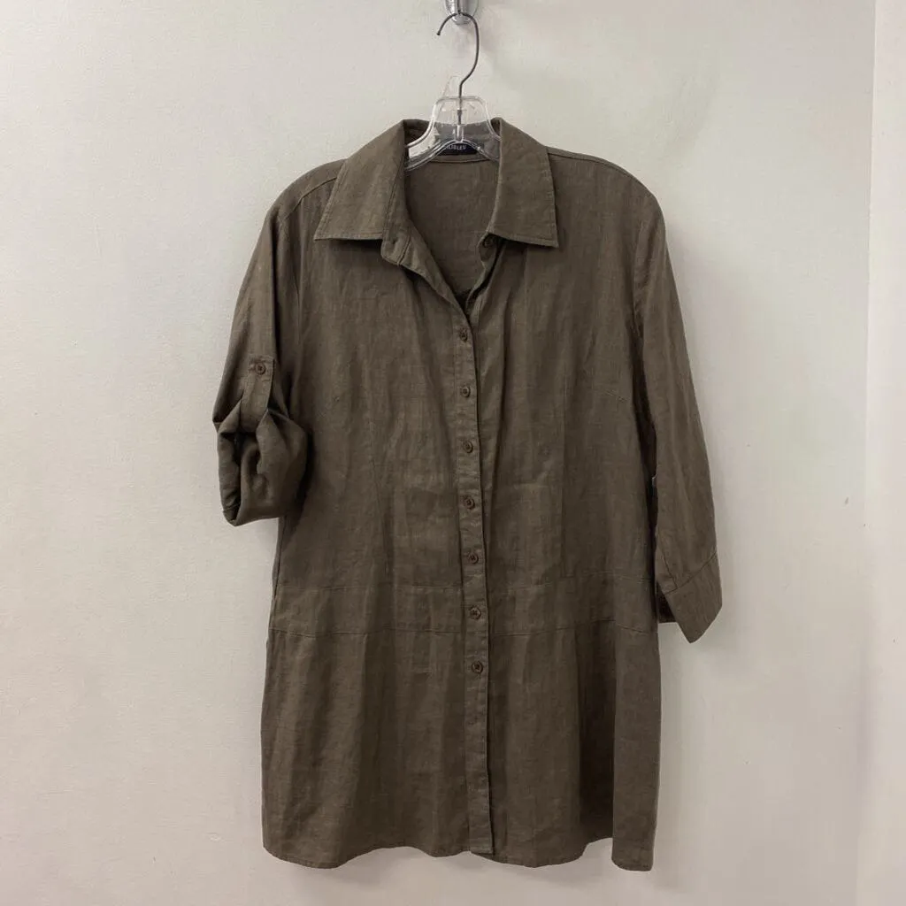 LILIBLEU WOMEN'S BLOUSE/SHIRT olive L sold by The Comeback