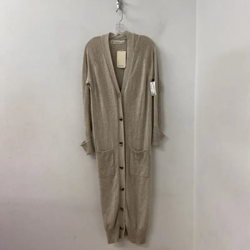 ZARA WOMEN'S CARDIGAN beige M made by Zara