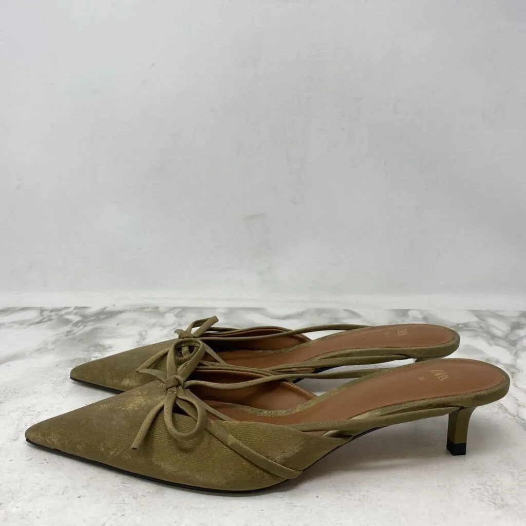 ZARA WOMEN'S HEELS olive 6 sold by The Comeback product image thumbnail 2