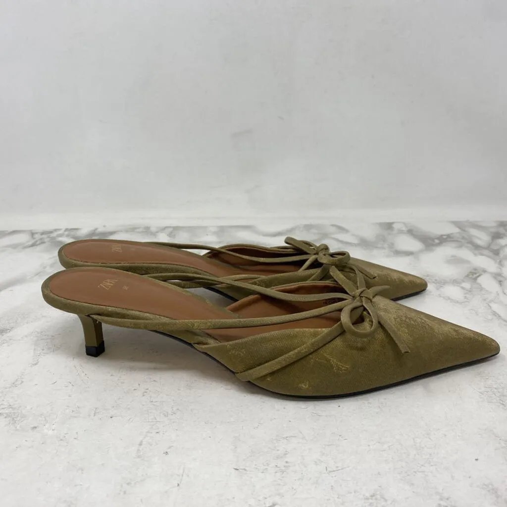 ZARA WOMEN'S HEELS olive 6 sold by The Comeback product image thumbnail 3