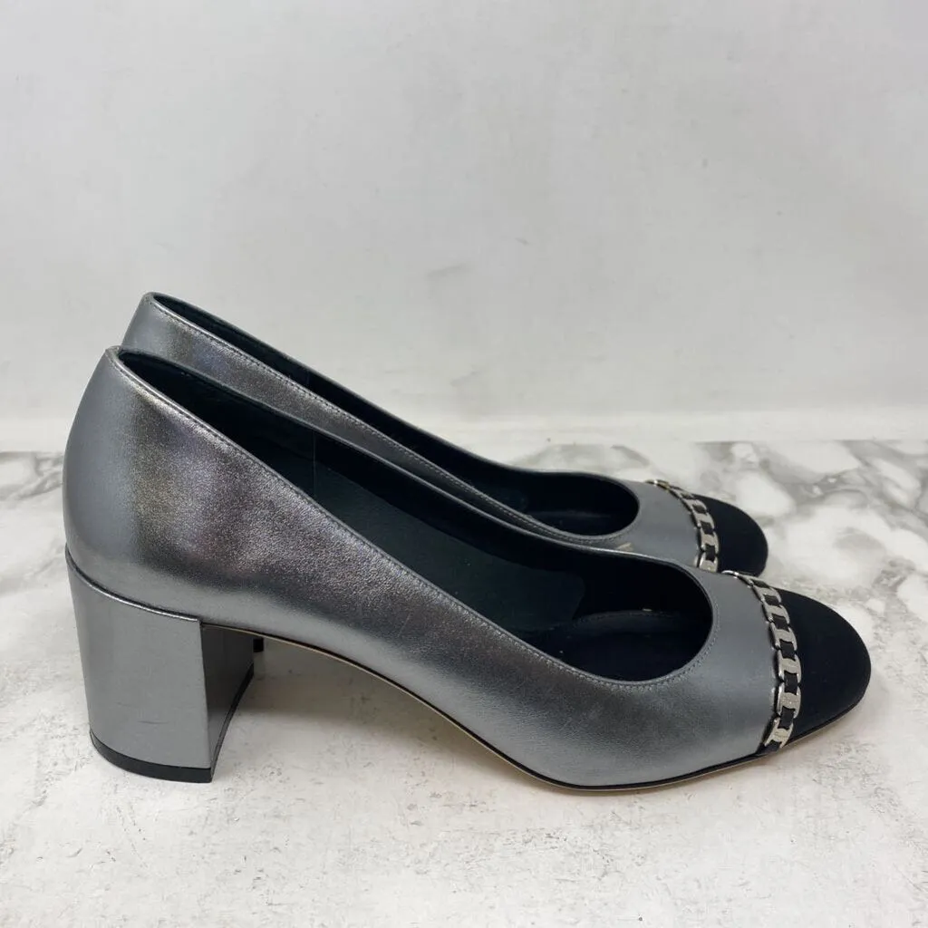 Salvatore Ferragamo WOMEN'S FOOTWEAR silver black 10 sold by The Comeback product image thumbnail 3