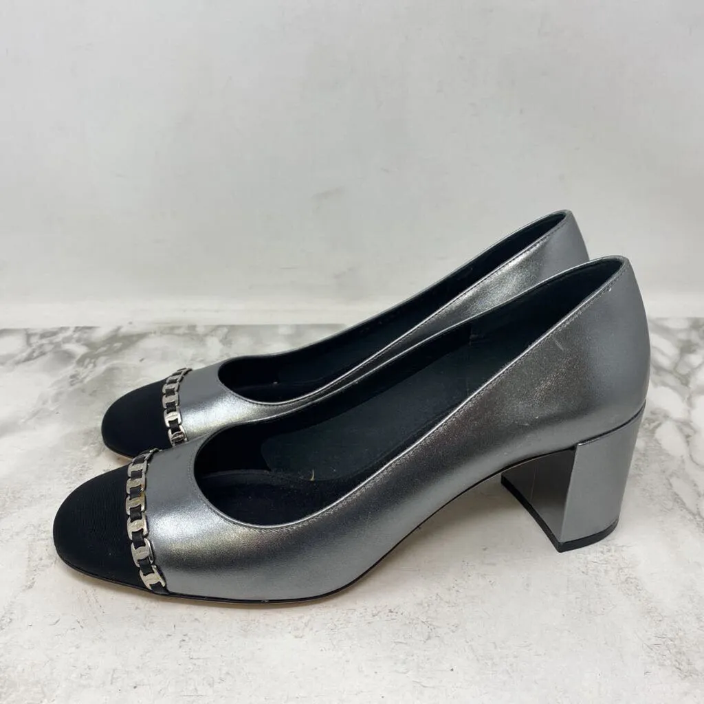 Salvatore Ferragamo WOMEN'S FOOTWEAR silver black 10 sold by The Comeback product image thumbnail 2