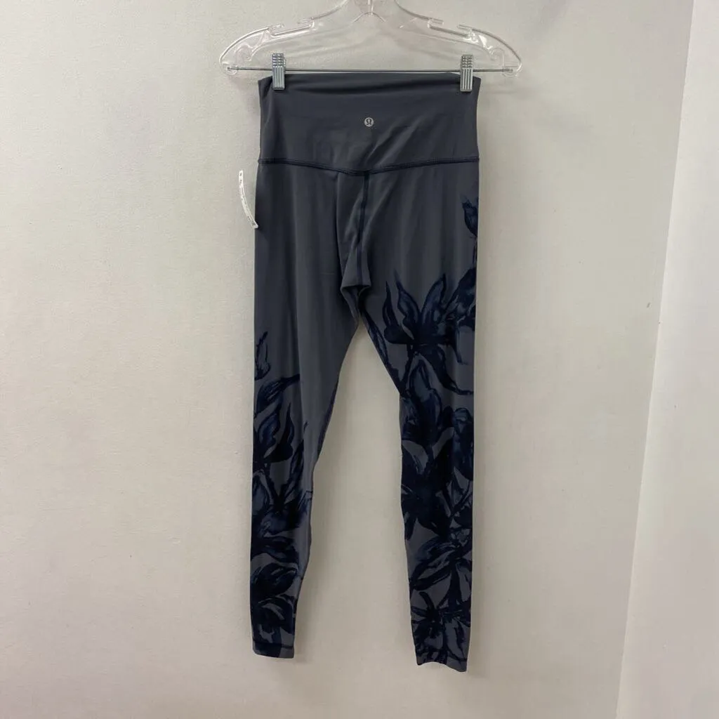 LULULEMON WOMEN'S ACTIVE BOTTOM grey blue floral 6 sold by The Comeback product image thumbnail 3