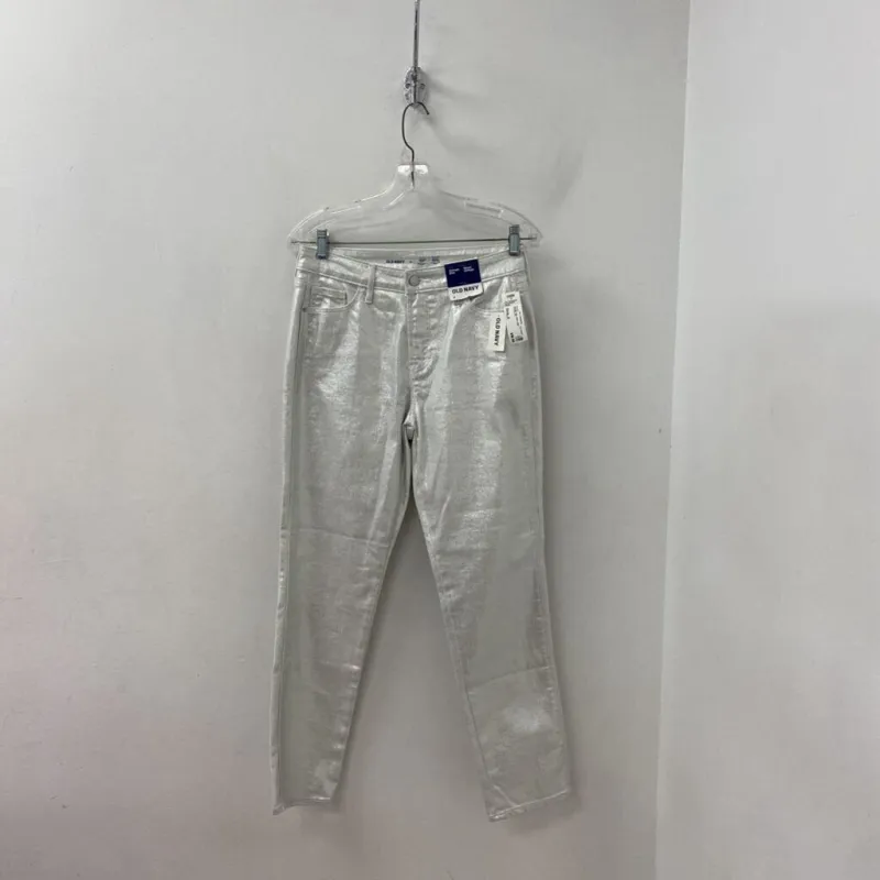 OLD NAVY WOMEN'S JEANS white silver 4 made by Old Navy