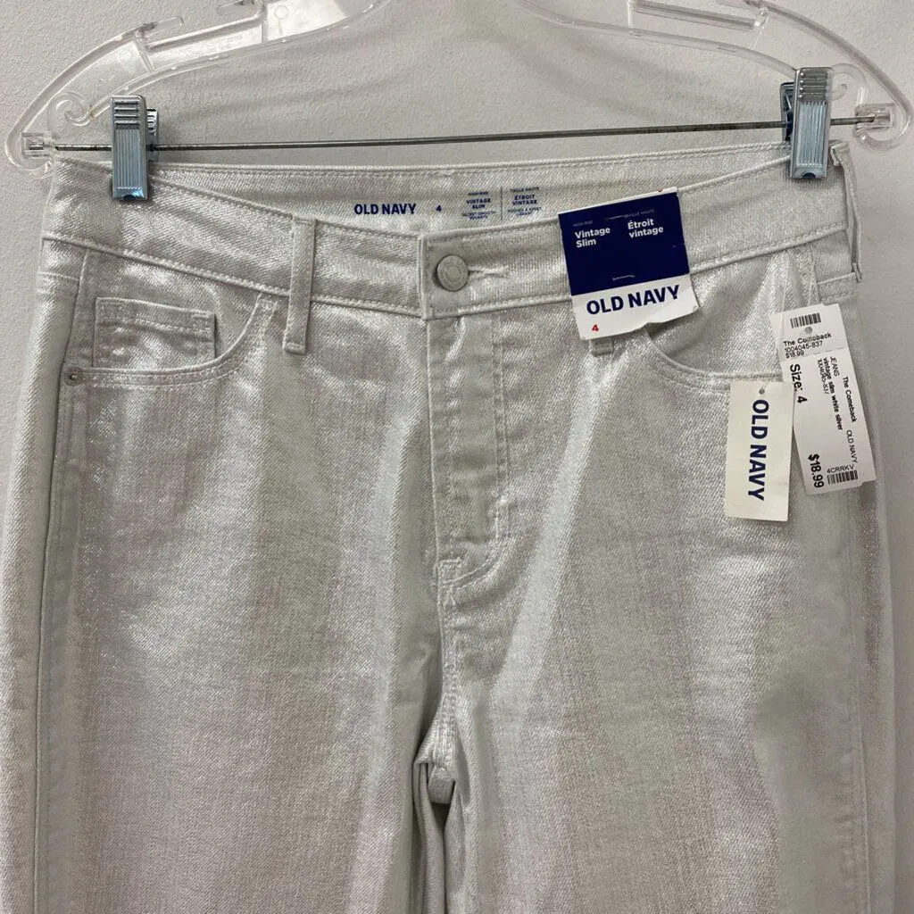 OLD NAVY WOMEN'S JEANS white silver 4 sold by The Comeback product image thumbnail 2