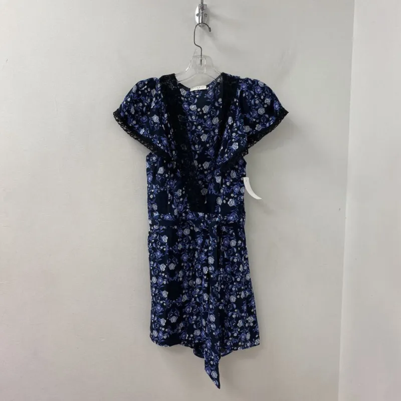 SANDRO WOMEN'S ROMPER black blue floral S made by Sandro
