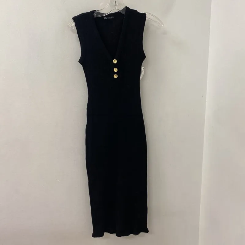 ZARA WOMEN'S DRESS black S made by Zara