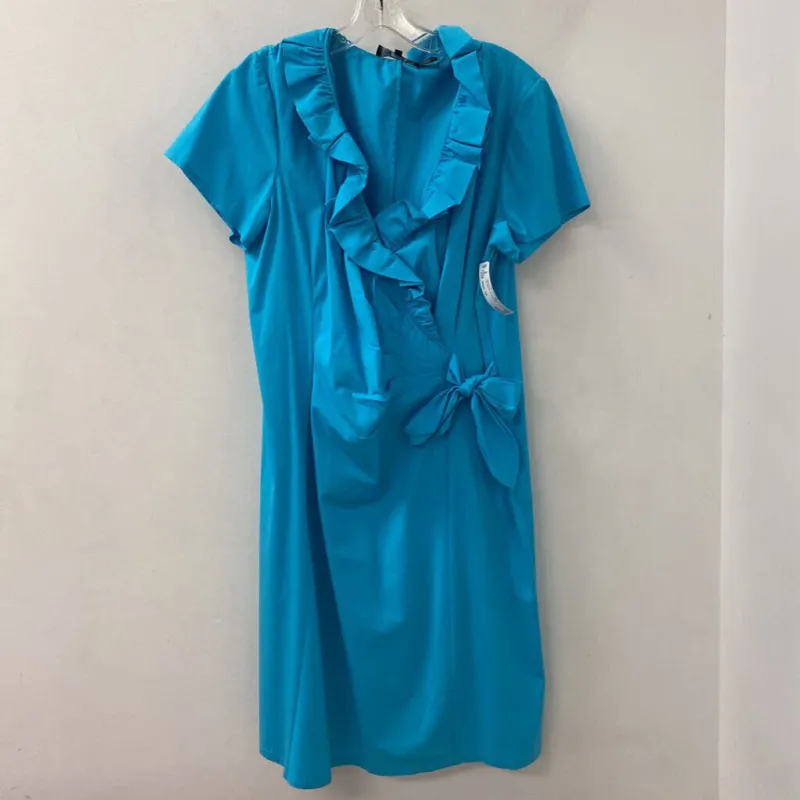 LAFAYETTE 148 WOMEN'S DRESS turquoise 14 made by The Comeback