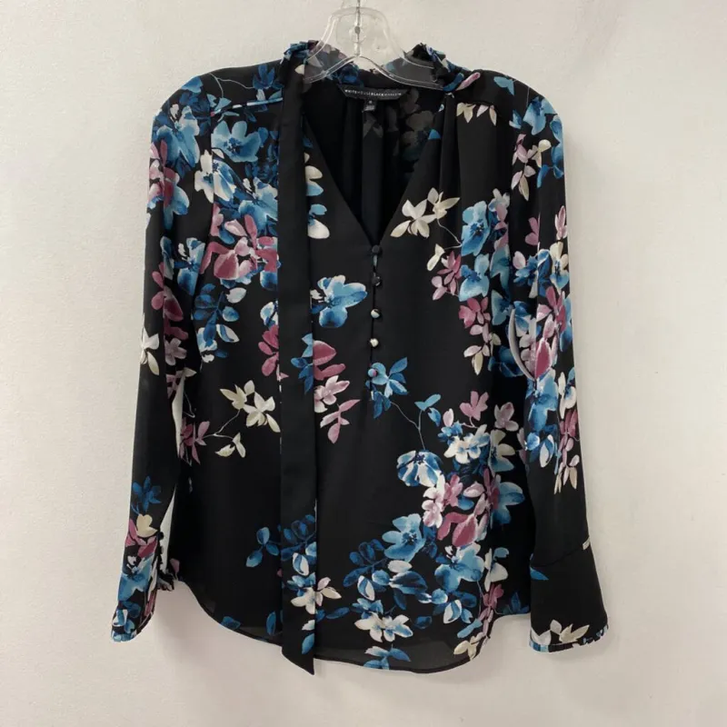 White House Black Market WOMEN'S BLOUSE/SHIRT black turq burg white 0 made by White House Black Market