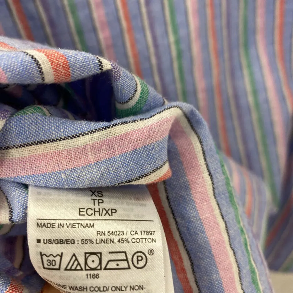 GAP WOMEN'S BLOUSE/SHIRT blue multi XS sold by The Comeback product image thumbnail 3