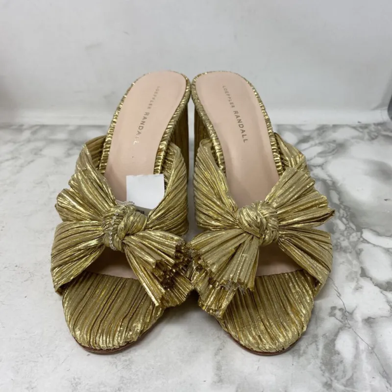 LOEFFLER RANDALL WOMEN'S HEELS gold 9.5 made by Loeffler Randall