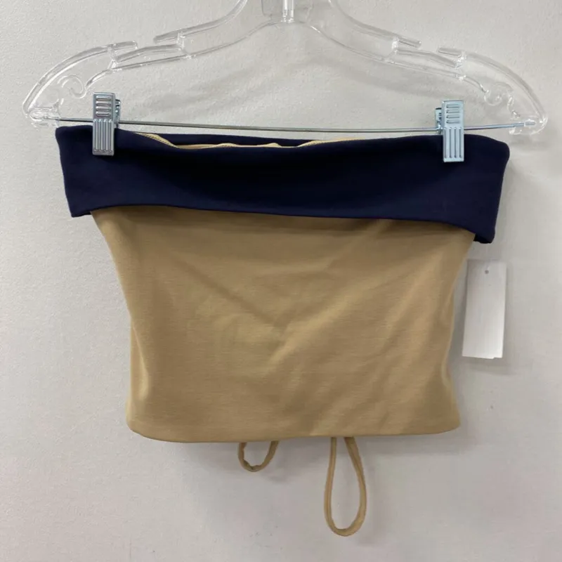 TIGER MIST WOMEN'S TANK/CAMI beige navy XS made by Tiger Mist