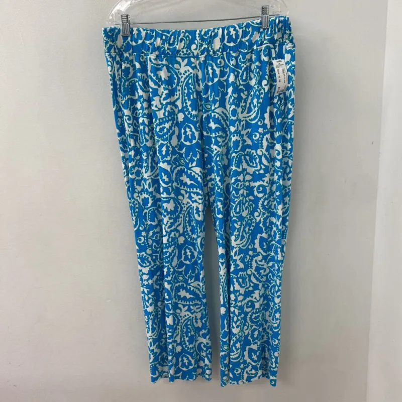 OLSEN WOMEN'S PANTS white turauoise green XL/16 made by The Comeback