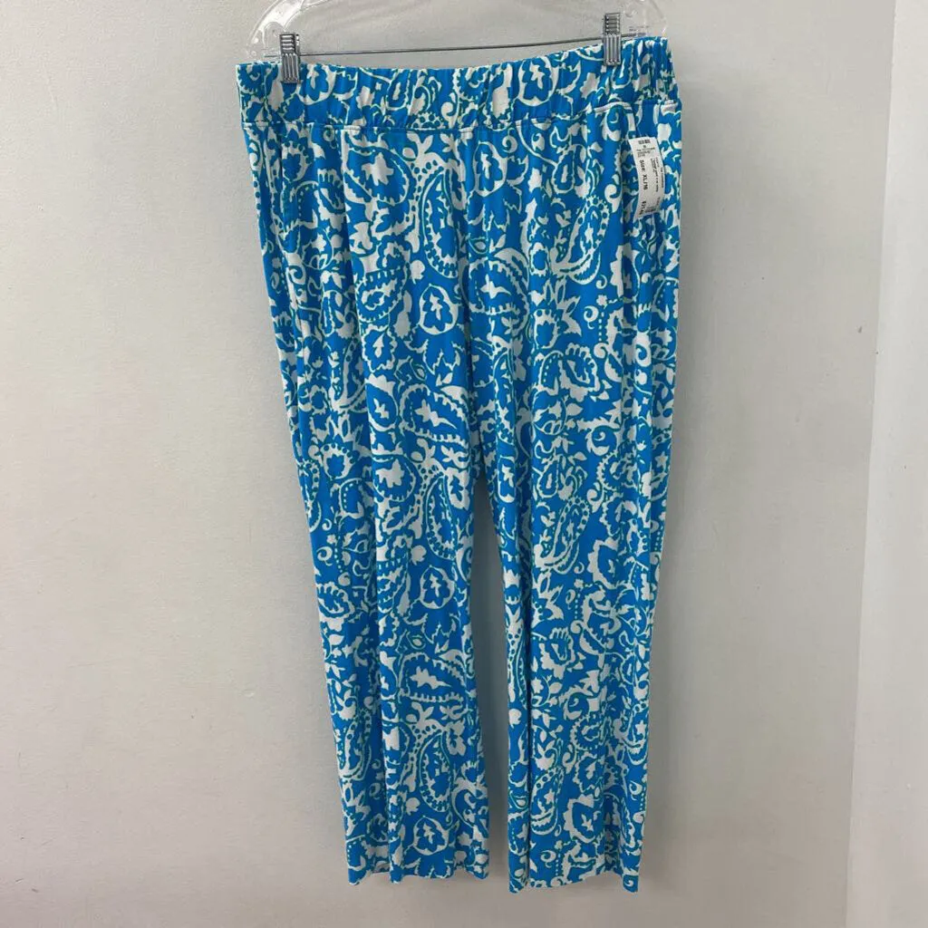 OLSEN WOMEN'S PANTS white turauoise green XL/16 sold by The Comeback