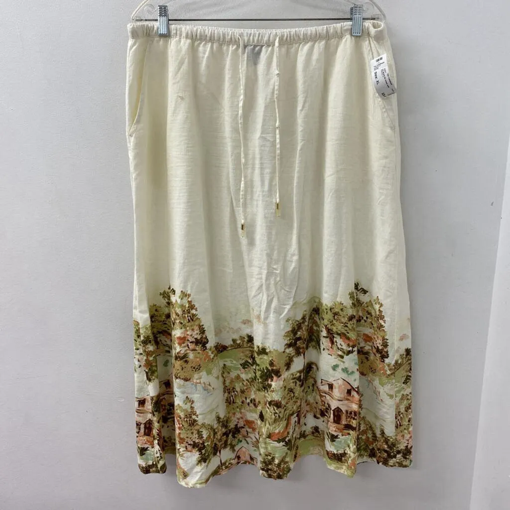 TAHARI WOMEN'S SKIRT cream multi XL sold by The Comeback