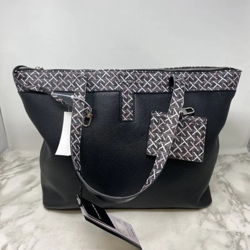 TAHARI WOMEN'S BAG black mauve white made by Tahari