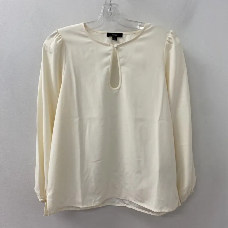 J CREW WOMEN'S BLOUSE/SHIRT cream S made by J. Crew