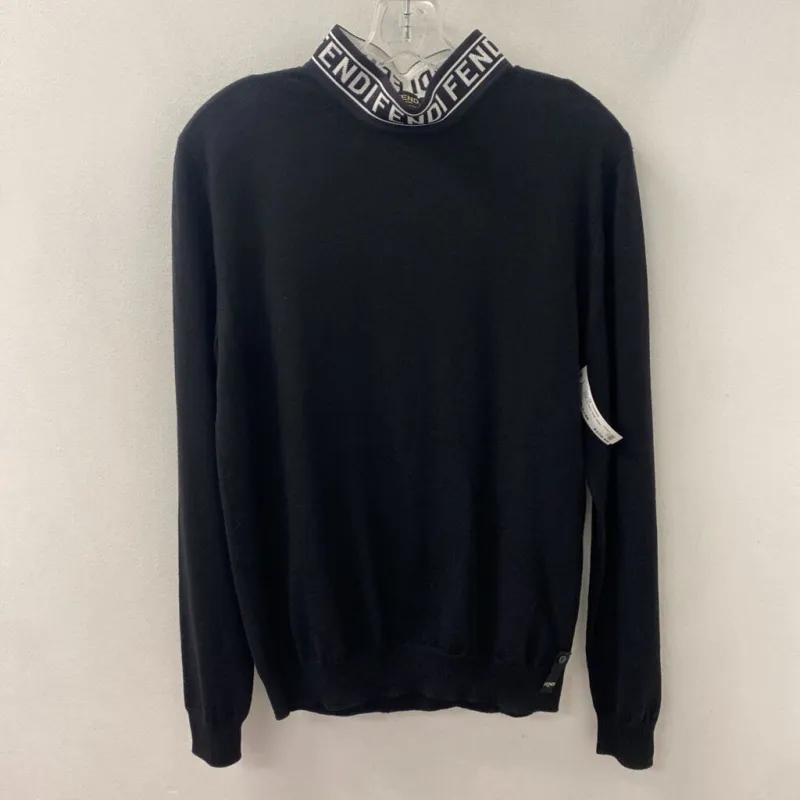 FENDI WOMEN'S SWEATER black white L/48 made by Fendi