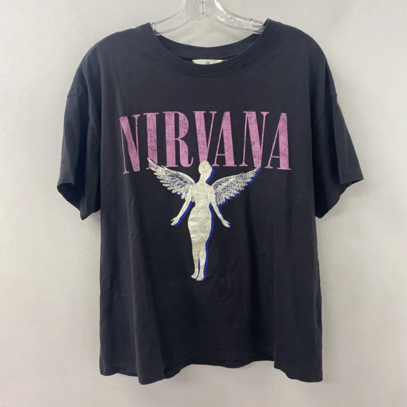 H&M WOMEN'S T-SHIRT black M made by H&M