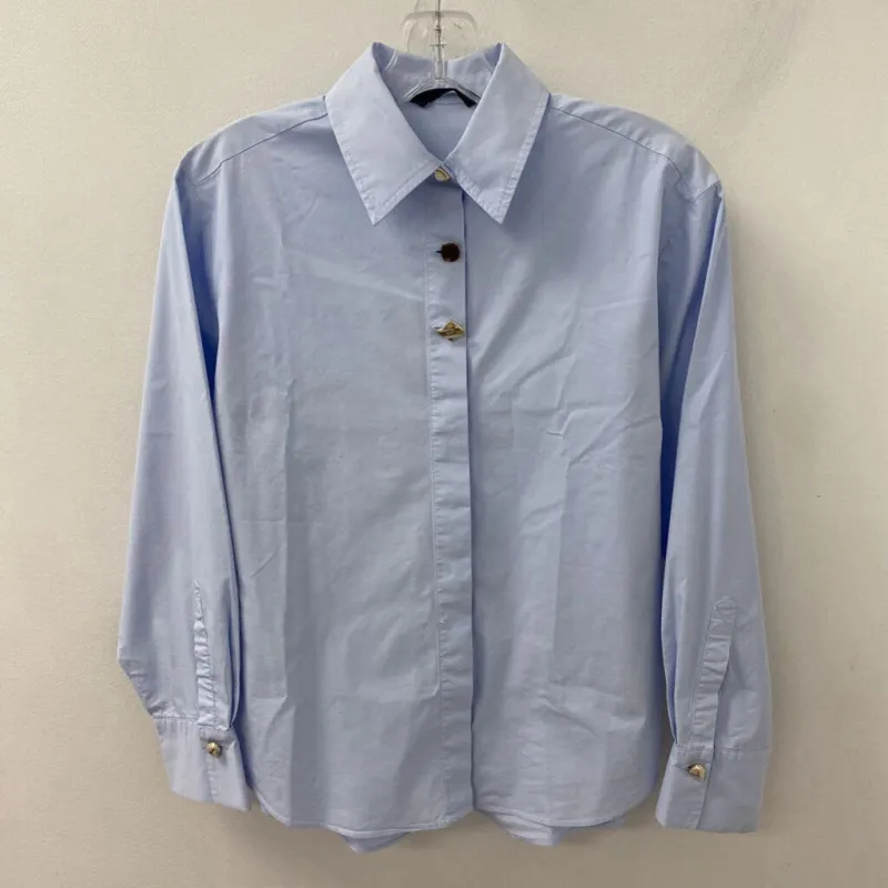 ZARA WOMEN'S BLOUSE/SHIRT light blue S made by Zara