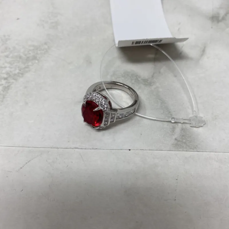925 WOMEN'S RING silver red 7 made by The Comeback