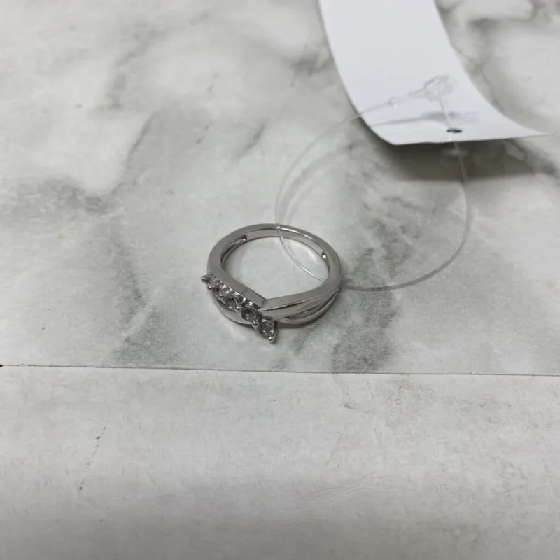 925 WOMEN'S RING silver clear 8 made by The Comeback