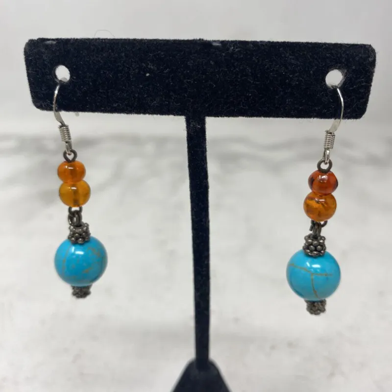 925 WOMEN'S EARRINGS silver turquoise amber made by The Comeback