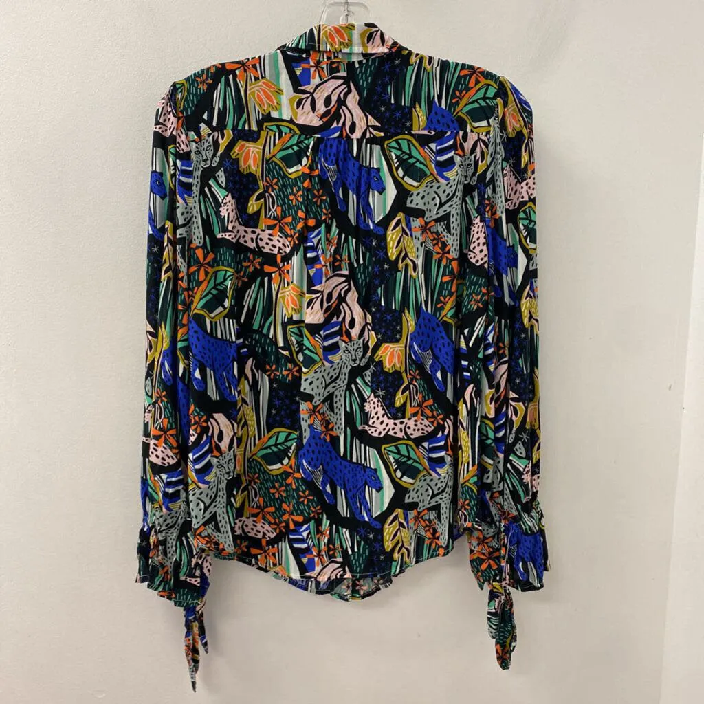 ANTHROPOLOGIE WOMEN'S BLOUSE/SHIRT black orange blue green 8 sold by The Comeback product image thumbnail 2
