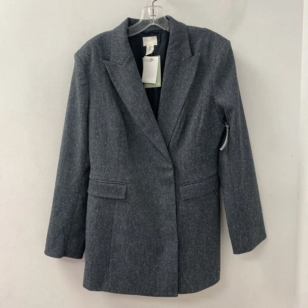H&M WOMEN'S BLAZER/JACKET grey black white L sold by The Comeback