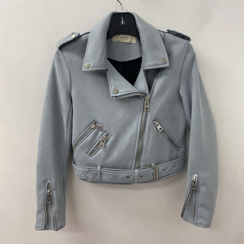 ZARA WOMEN'S BLAZER/JACKET dusty blue S made by Zara