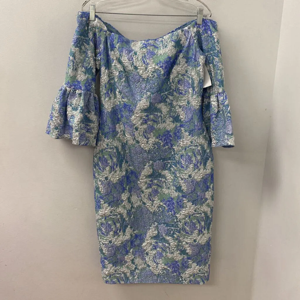 THEIA WOMEN'S PARTY DRESS silver green blue 10 sold by The Comeback