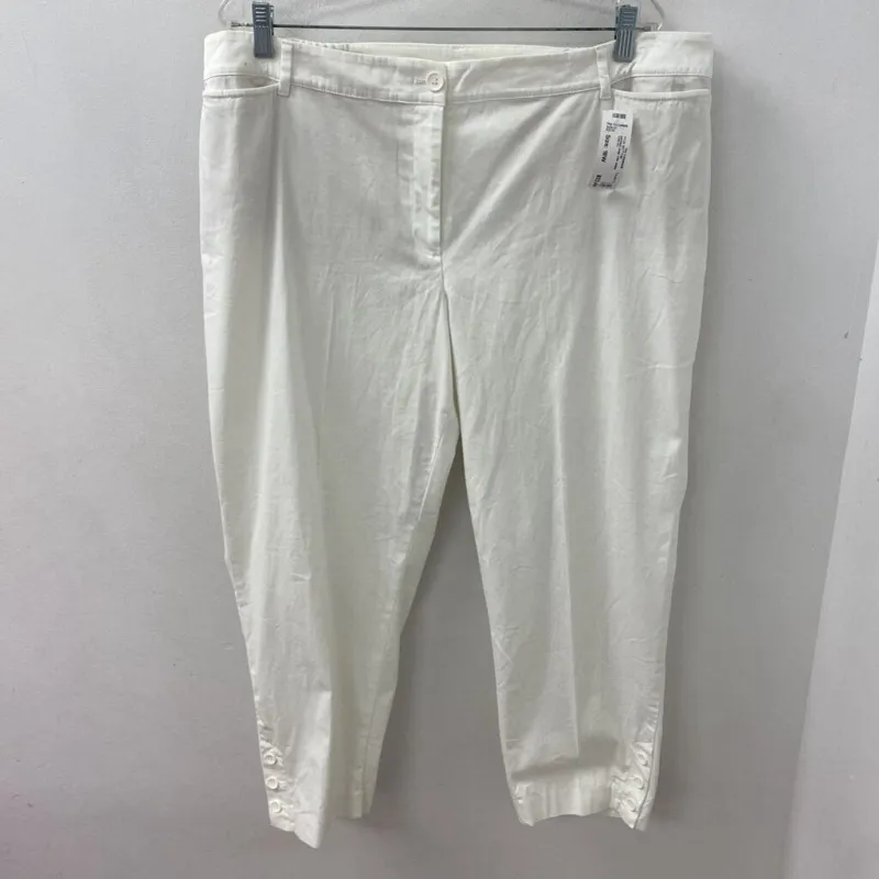 TALBOTS WOMEN'S PLUS BOTTOM white 18W made by Talbots