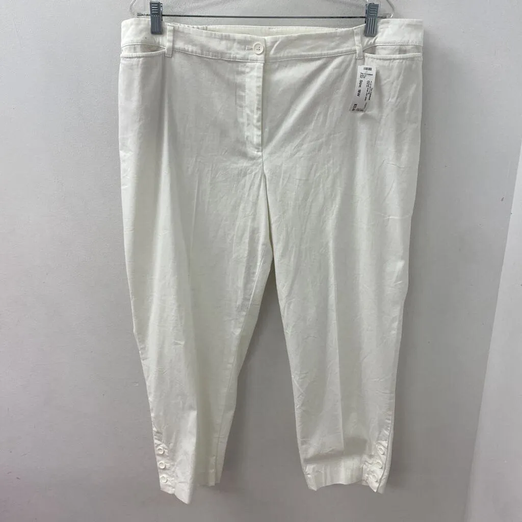 TALBOTS WOMEN'S PLUS BOTTOM white 18W sold by The Comeback