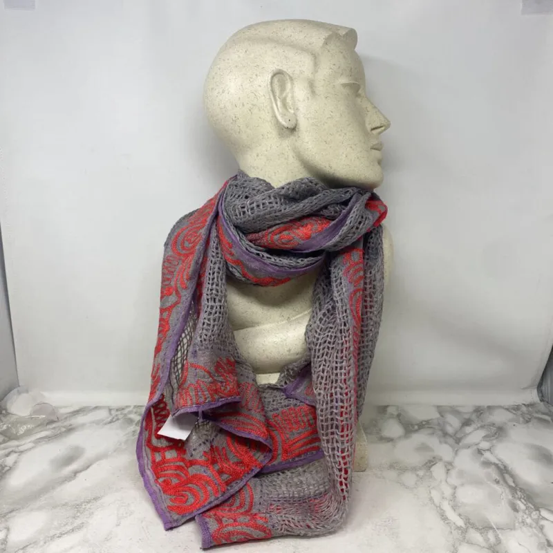 WOMEN'S SCARF/SHAWL grey multi made by The Comeback